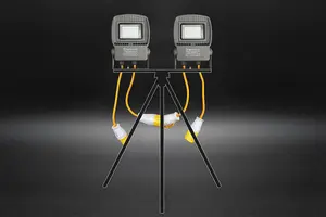 LinkStar Twin 100W Kit, 2x 100W Floodlights with 2.2m swing legged tripod stand, 24,000 Lumens