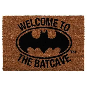 Batman Welcome To The Batcave Door Mat Brown (40cm x 60cm)