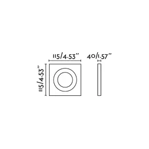 Luminosa Arg Tiltable Black recessed Downlight GU10