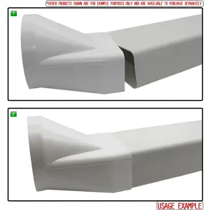 Kair Rectangular Flat Ducting 150mm x 70mm - 1 Metre Length Flat Channel Pipe