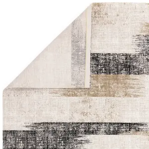 Beige Abstract Luxurious Modern Easy To Clean Rug For Dining Room Bedroom & Living Room-200cm X 290cm