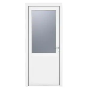 Upvc Single Door White / Right Hand/Inswing / 209cm H x 92cm W x 7cm D