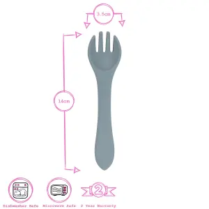 Tiny Dining - Baby Silicone Weaning Fork - Tradewinds