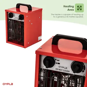 Oypla 2kW Electric Industrial Workshop Garage Space Fan Heater