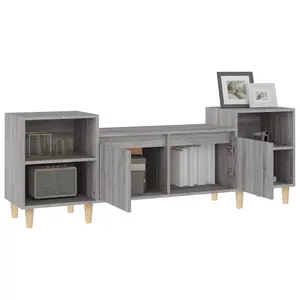 Berkfield TV Cabinet Grey Sonoma 160x35x55 cm Engineered Wood