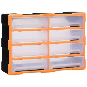 Berkfield Multi-drawer Organiser with 8 Big Drawers 52x16x37 cm