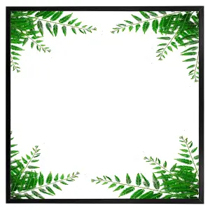 Green botanicals (Picutre Frame) / 12x12" / Grey