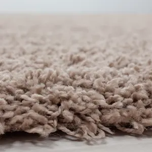 Luxurious Shaggy Rugs Soft Extra Thick Area Rugs Heavy 5cm Dense Pile for Living Room Bedroom Hallway (Dark Beige, 120 x 170cm)