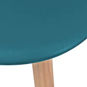 Berkfield Dining Chairs 2 pcs Turquoise Plastic