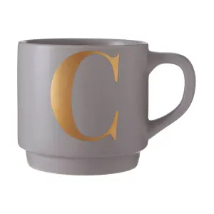 Maison by Premier Signet Grey C Letter Mug