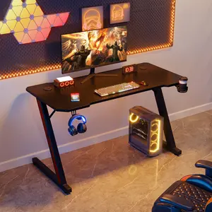 Ergonomic Gaming Computer Desk Black / 75cm H x 80cm W x 55cm D