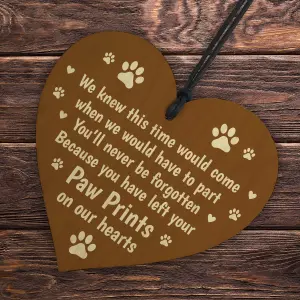 Red Ocean Wooden Dog Sign Pet Memorial Christmas Tree Decoration Wooden Bauble Dog Cat Gift Keepsake