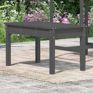 Berkfield Garden Bench Grey 80x44x45 cm Solid Wood Pine