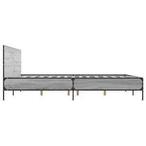 Berkfield Bed Frame without Mattress Grey Sonoma 140x200 cm