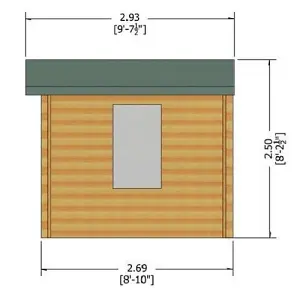 Barnsdale Log Cabin Home Office Garden Room Approx 9 x 9 Feet