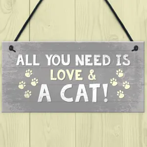 Red Ocean Cat Signs For Home Cat Door Sign Birthday Xmas Gift For Cat Lover Hanging Plaque