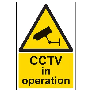 CCTV IN OPERATION Safety Sign - Self Adhesive Vinyl - 200X300mm