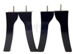 4 Black Solid Wood Furniture Legs Settee Feet 225mm High Sofa Chair Bed M8 SOF3208