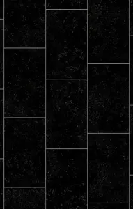 Black Brick Shimmer Effect Vinyl Flooring 4m x 4m (16m2)