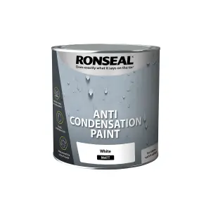 Ronseal Anti Condensation White Matt Damp seal paint, 2.5L