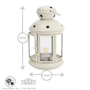 Nicola Spring - Metal Hanging Tealight Lantern - 20cm