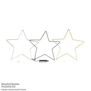 Gift Star Black Warm White 15 LED Battery Operated