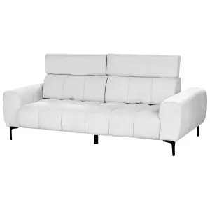 3 Seater Fabric Sofa Grey VEGAMO