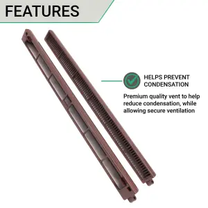 EAI Trickle Window Slot Vent Easy Fitting Inside & Out - 415mm - 4191mm²EA - Brown