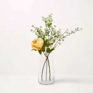 Homescapes Artificial Branch with Small White Flowers, 66 cm