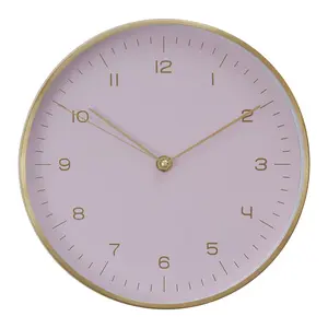 Interiors By Premier Functional And Stylish Gold And Pink Finish Wall Clock, Versatile Indoor Clock, Elegant Clock For Outdoor