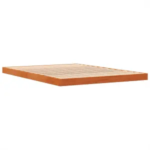 Berkfield Bed Frame without Mattress Wax Brown 140x190 cm Solid Wood Pine