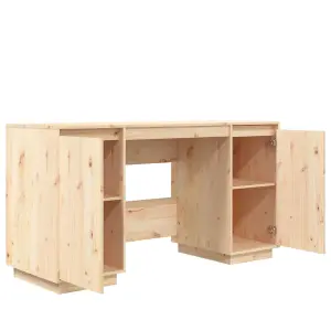 Berkfield Desk 140x50x75 cm Solid Wood Pine