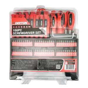 100pc Dekton Screwdriver Set Home DIY Tool Kit Repair Precision Hand Tools