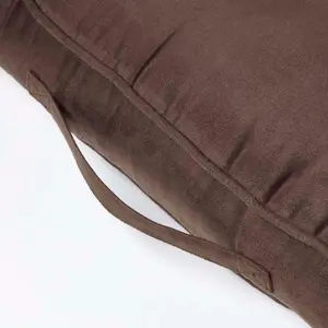 Homescapes Chocolate Faux Suede Coccyx Cushion