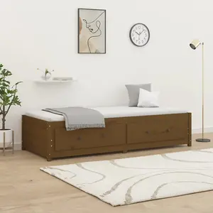 Berkfield Day Bed Honey Brown 90x190 cm Single Solid Wood Pine