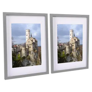 Nicola Spring Photo Frame with A4 White Mount - A3 (12" x 17") - Pack of 2