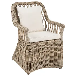 Set of 2 Garden Armchairs MAROS II Rattan Natural