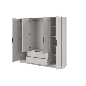 Luxurious Cashmere Kelly Wardrobe: 206cm of Elegant Storage for Modern Bedrooms