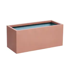 Primrose Frost and Rust-Resistant Outdoor Zinc Trough Planter in a Copper Finish 75cm