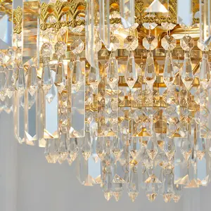 Hanging Ceiling Pendant Light GOLD & GLASS 9 Light Chandelier Lamp Bulb Fitting