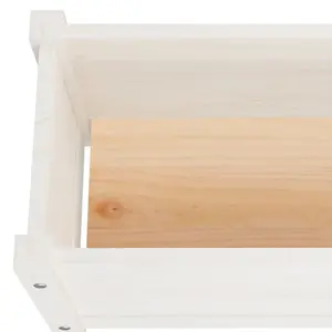 Berkfield Garden Planter White 60x31x31 cm Solid Pinewood