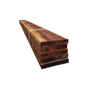 Snowdon Timber Factory Reject DB211208TB Treated Brown Decking Board (L) 2.4m (W) 120mm (T) 21mm 10 Pack