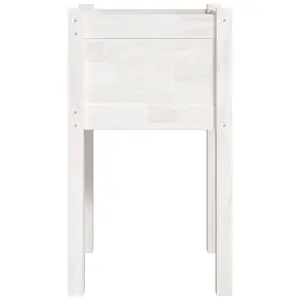 Berkfield Garden Planters 2 pcs White 40x40x70 cm Solid Pinewood