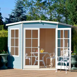 Shire with Double door & 2 windows Pent Wooden Summer house (H)2130mm x (W)2050mm