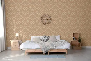 SK Filson Coper Sahara Damask Wallpaper