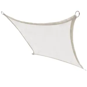 SunDaze 3.6x3.6m Sun Shade Sail Square HDPE Breathable UV Block Sunscreen White with Free Rope