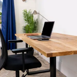 Solid Wood Oak Office Desk Top - 1200mm x 800mm x 27mm - Premium European Wooden Rectangular Tabletop Timber Worksurface