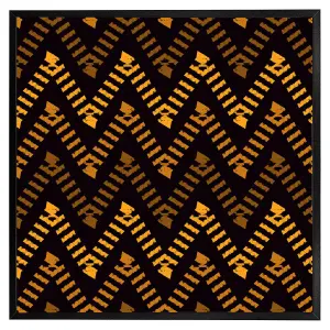 Freehand horizontal zigzag chevron stripes boho chic (Picutre Frame) / 20x20" / Oak