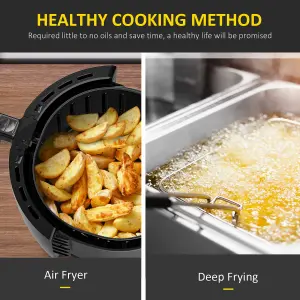 HOMCOM Air Fryer 1700W 5.5L with Digital Display Adjustable Temperature