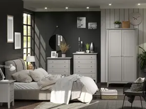 Como Light Grey 5 drawer chest of drawers